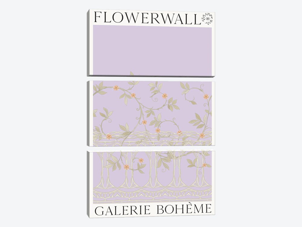 Flower Wall Winter by Flower Love Child 3-piece Art Print