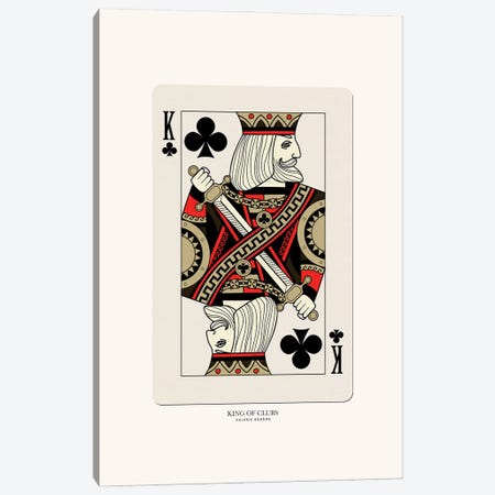 King Of Clubs Canvas Print #FLC89} by Flower Love Child Canvas Artwork