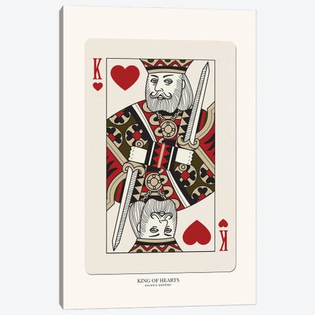 King Of Hearts Canvas Print #FLC90} by Flower Love Child Canvas Print