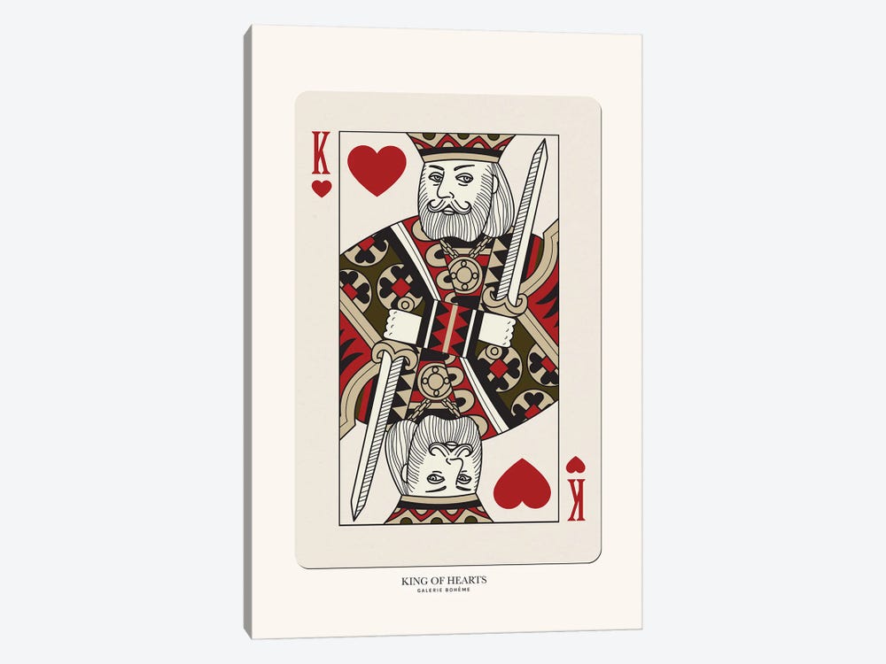 King Of Hearts by Flower Love Child 1-piece Canvas Wall Art