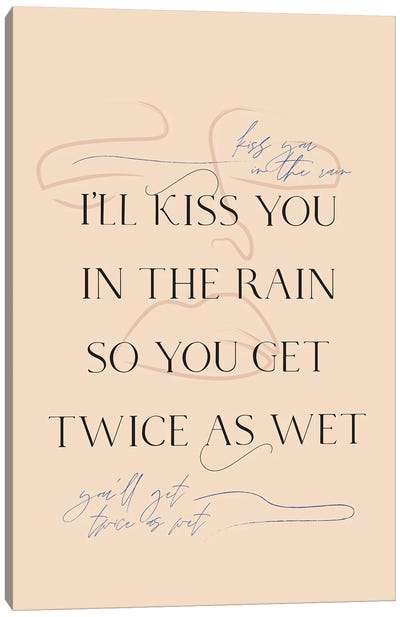 Kiss You In The Rain Canvas Art Print - Flower Love Child