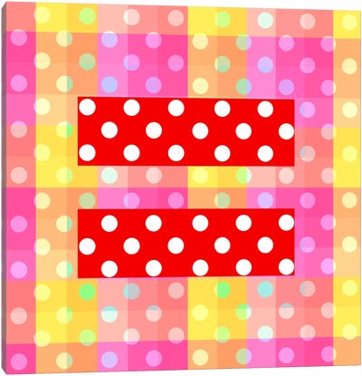 LGBT Human Rights & Equality Flag (Polka Dots) II Canvas Art Print - Flags Collection