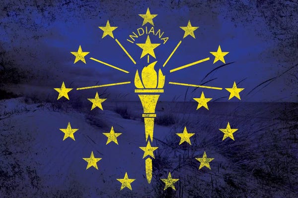 U.S. State Flags: Indiana (Indiana Dunes National Lakeshore) by 5by5collective