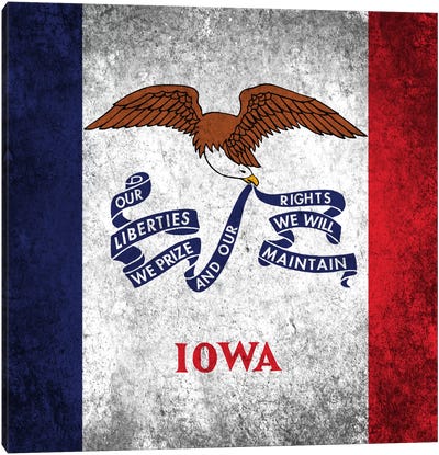 Iowa Canvas Art Print - U.S. State Flag Art