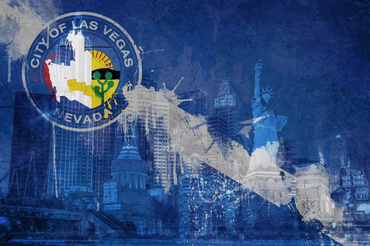 City Flag Overlay Series (Fresh Paint): Las Vegas, Nevada (New York, New York)