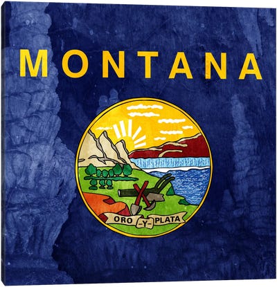 Montana (Lewis & Clark Caverns) Canvas Art Print - U.S. State Flag Art