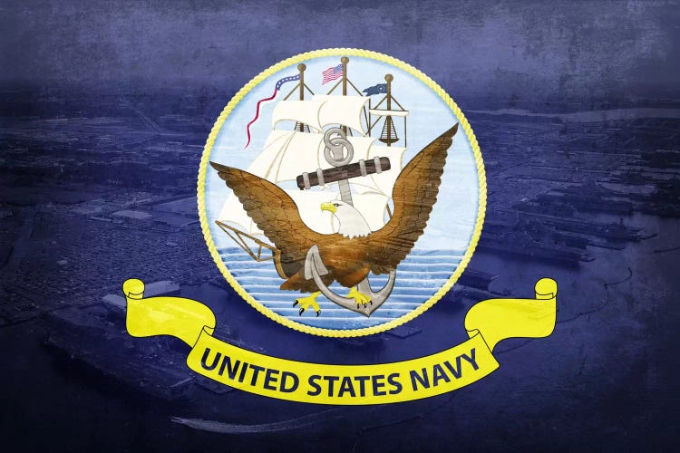 U.S. Navy Flag (Naval Station Norfolk Background) II