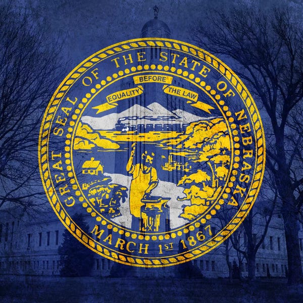 Nebraska: Nebraska (Capitol Building) by iCanvas