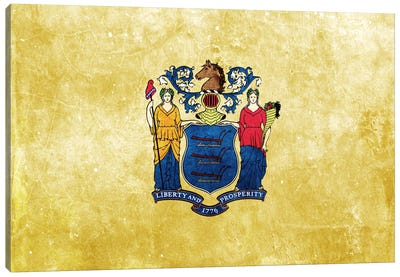 New Jersey I Canvas Art Print - U.S. State Flag Art