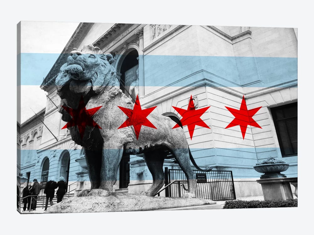 Chicago FlagArt Institute of Chicago by iCanvas 1-piece Canvas Print