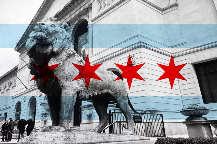 Chicago FlagArt Institute of Chicago by iCanvas wall art