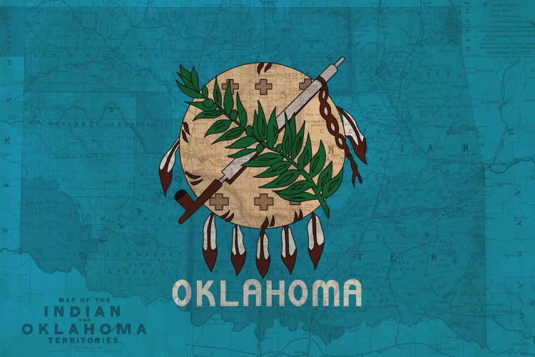 Oklahoma (Vintage Map)