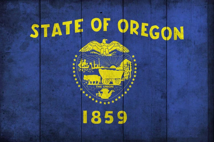 Oregon (Wood Planks) by iCanvas wall art
