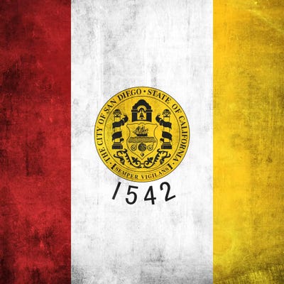 San Diego, California by iCanvas framed canvas print