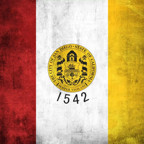 U.S. State Flags: San Diego, California by iCanvas