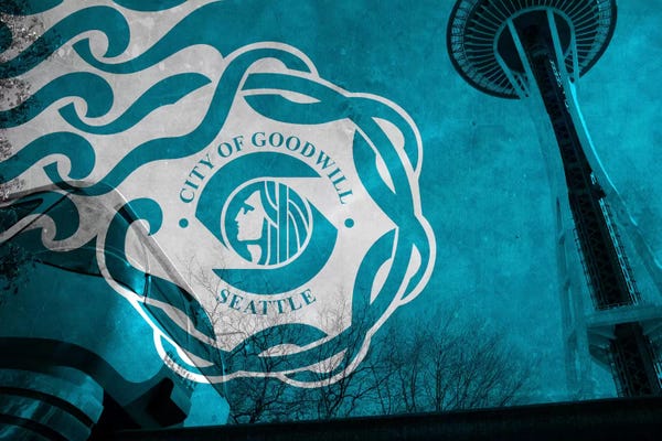 Space Needle: Seattle, Washington (Downtown Skyline) by 5by5collective