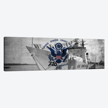 U.S. Coast Guard Flag (USCGC Dallas Background) I Canvas Print #FLG39} by iCanvas Canvas Print
