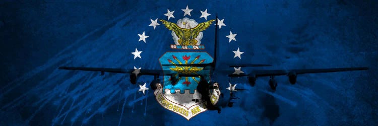 U.S. Air Force Flag (AC-130U Gunship Background)