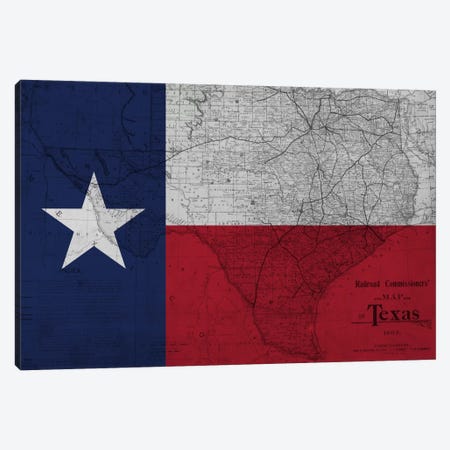 Texas (Vintage Map) II Canvas Print #FLG406} by 5by5collective Art Print