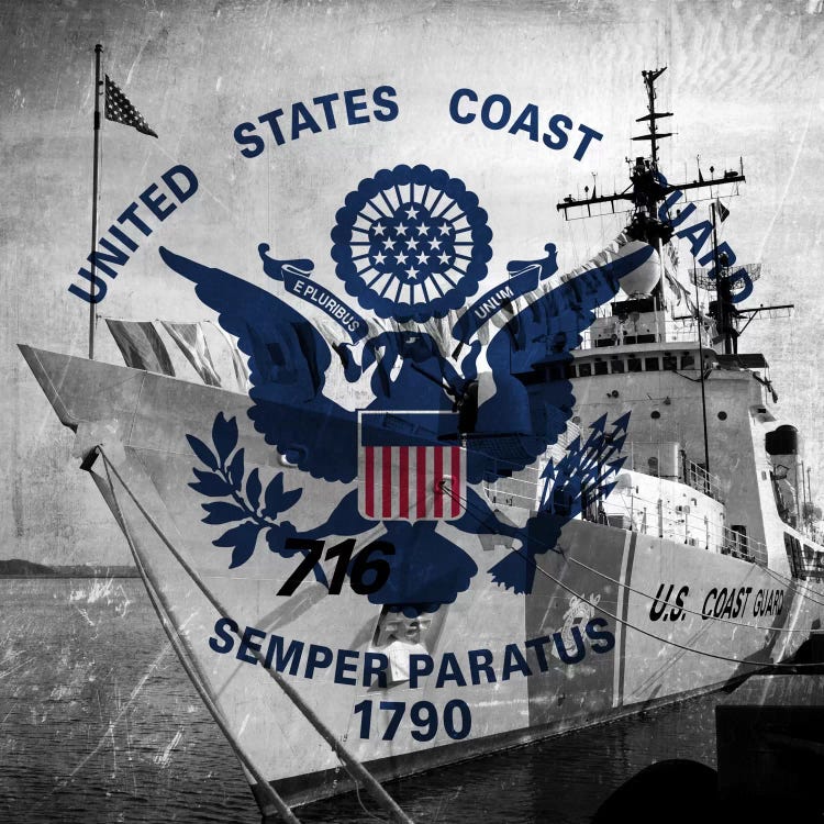 U.S. Coast Guard Flag (USCGC Dallas Background) II