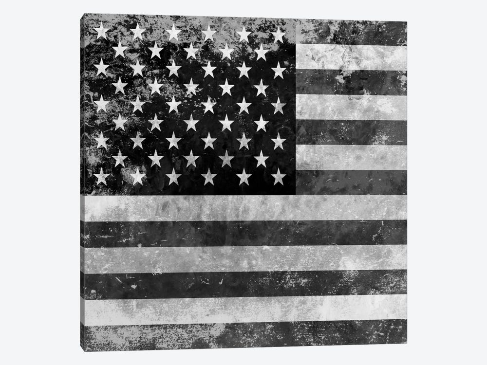 "Grungy" USA Flag by iCanvas 1-piece Canvas Print