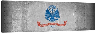 U.S. Army Flag (Riveted Metal Background) I Canvas Art Print - Army Art