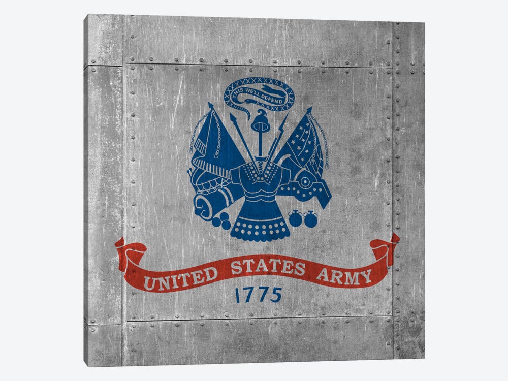 U.S. Army Flag (Riveted Metal Background) III by iCanvas 1-piece Art Print