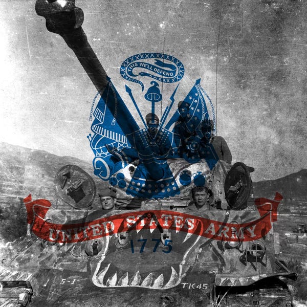 Army: U.S. Army Flag (Korean War M1 With Crew Background) by iCanvas