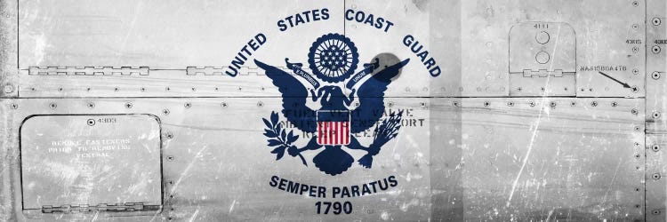 U.S. Coast Guard Flag (Sikorsky UH-60 Ambient Sense Port Background) I by iCanvas wall art