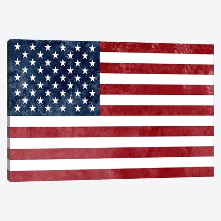USA "Grungy" Flag Canvas Print #FLG445} by iCanvas Canvas Art Print