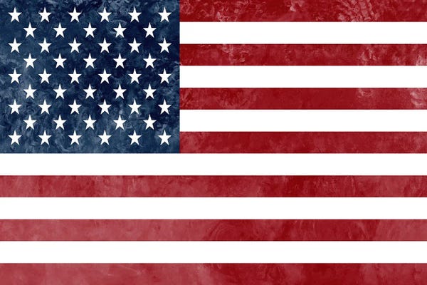 Flags: USA "Grungy" Flag by iCanvas