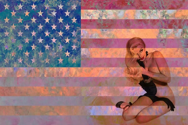 Pop Culture: USA Flag (Vintage Pinup) by 5by5collective