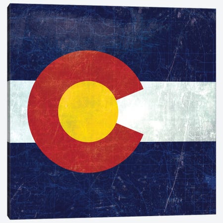 Colorado (Vintage Map) Canvas Print #FLG46} by iCanvas Canvas Print