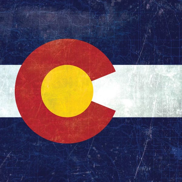 Colorado: Colorado (Vintage Map) by iCanvas