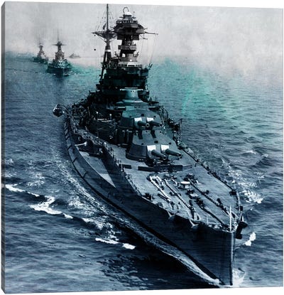 WWII Era Destroyer Fleet I Canvas Art Print - Veterans Day