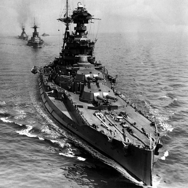 Warships: WWII Era Destroyer Fleet in B&W by iCanvas