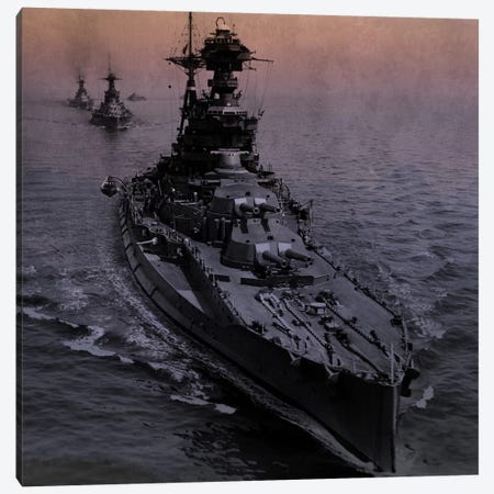 WWII Era Destroyer Fleet II Canvas Print #FLG474} by iCanvas Canvas Art