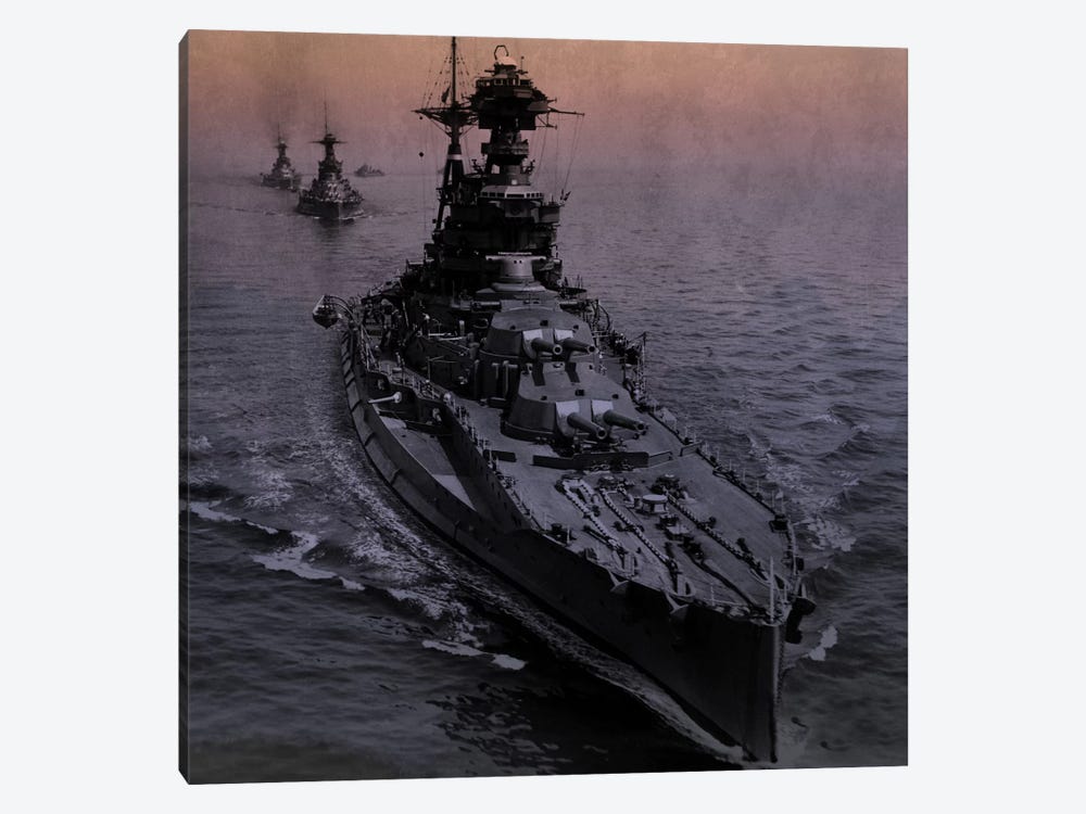 WWII Era Destroyer Fleet II by iCanvas 1-piece Canvas Art