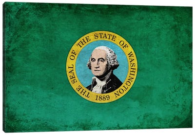 Washington I Canvas Art Print - U.S. State Flag Art