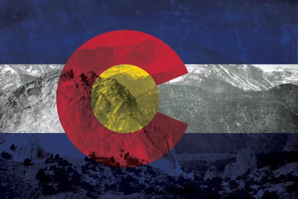 Flags Collection: Colorado (Pikes Peak) by iCanvas