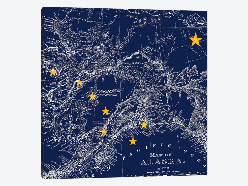 Alaska (Vintage Map) I by iCanvas 1-piece Art Print