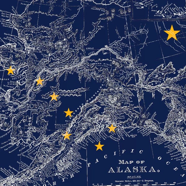 Alaska: Alaska (Vintage Map) I by iCanvas