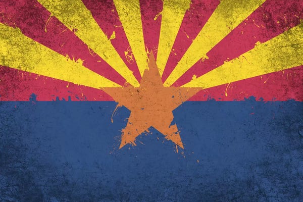 Flags Collection: Arizona Fresh Paint State Flag by 5by5collective