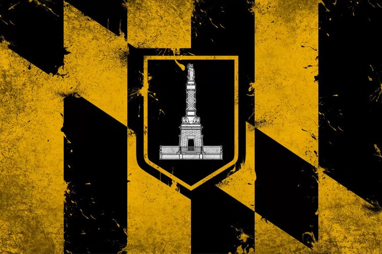 Baltimore, Maryland Fresh Paint City Flag