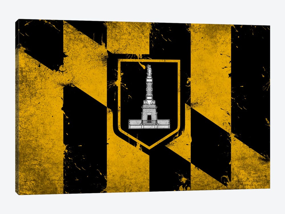 Baltimore, Maryland Fresh Paint City Flag by 5by5collective 1-piece Art Print