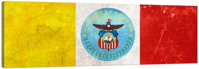Columbus, Ohio (Panoramic) Canvas Art Print - U.S. State Flag Art