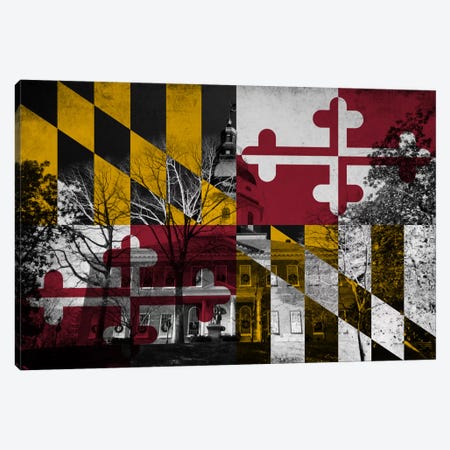 Maryland (The Maryland State House) Canvas Print #FLG642} by 5by5collective Canvas Art