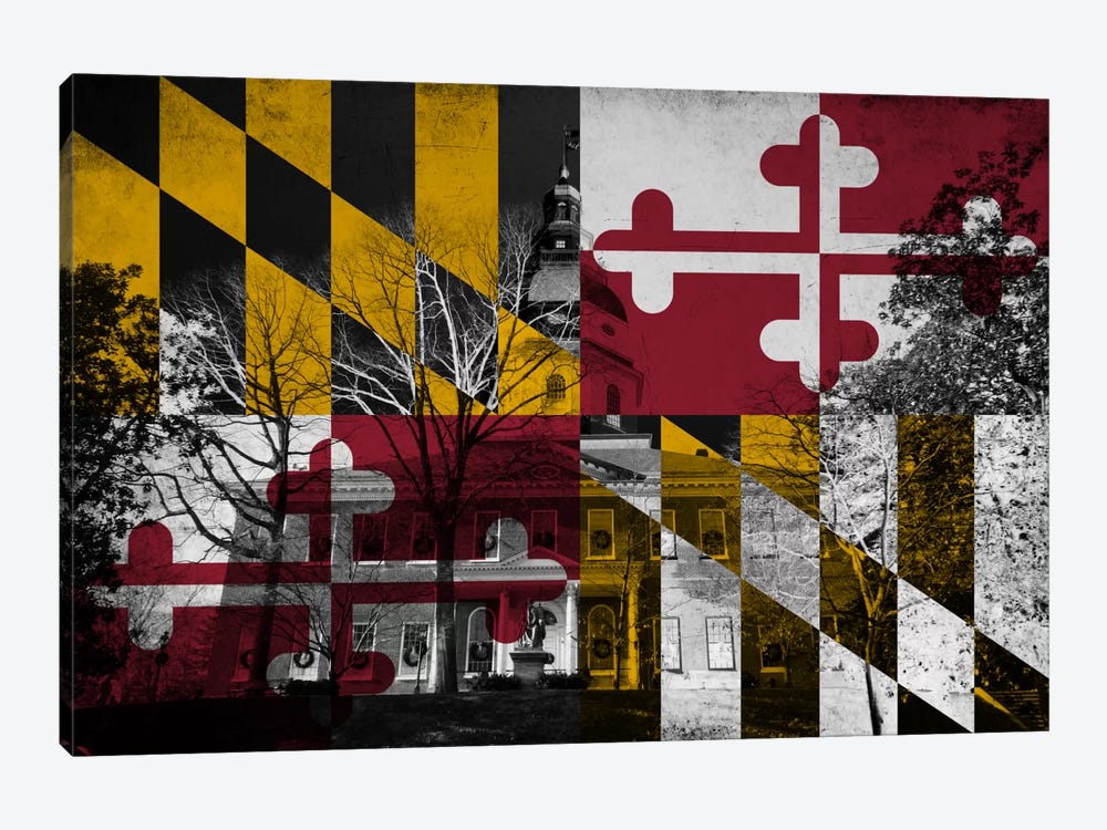 Maryland (The Maryland State House) 1-piece Canvas Art