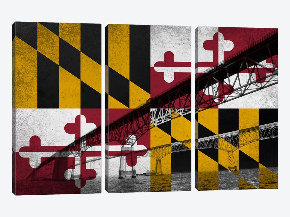 Maryland (Chesapeake Bay Bridge) by iCanvas 3-piece Art Print