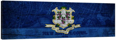 Connecticut (New Haven, 1879) Canvas Art Print - Flag Art